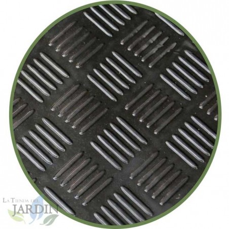 Piso de borracha Checker 3mm, 1,2 x 2 m, piso antiderrapante para tráfego intenso
