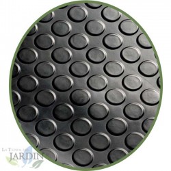 Piso de borracha Círculos 3mm, 1 x 10 m
