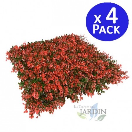 4 Stück Vertikaler Garten Natus 50x50 cm (1x1m) | Künstliche Pflanze | Wanddekoration für Innen- und Außenbereiche