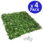 4 Stück Vertikaler Garten Jasmin 50x50 cm (1x1m) | Künstliche Pflanze | Wanddekoration für Innen- und Außenbereiche 4 Stück Vertikaler Garten Jasmin 50x50 cm (1x1m) | Künstliche Pflanze | Wanddekoration für Innen- und Außenbereiche