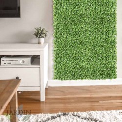 Pack 4 Jardin Vertical Boj 50x50 cm | Planta Artificial | Decoración Pared Interior Exterior | Jardines Verticales
