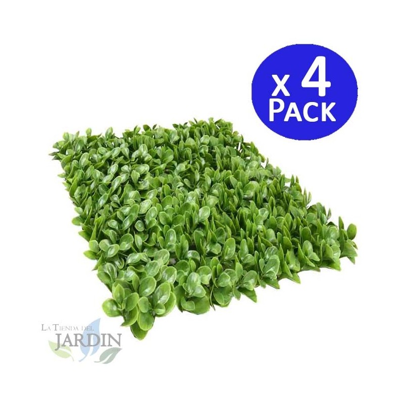 4 Stück Vertikaler Garten Boj 50x50 cm (1x1m) | Künstliche Pflanze | Wanddekoration für Innen- und Außenbereiche 4 Stück Vertikaler Garten Boj 50x50 cm (1x1m) | Künstliche Pflanze | Wanddekoration für Innen- und Außenbereiche