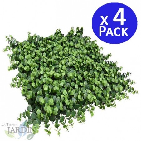 4 Stück Vertikaler Garten Irolia 50x50 cm (1x1m) | Künstliche Pflanze | Wanddekoration für Innen- und Außenbereiche