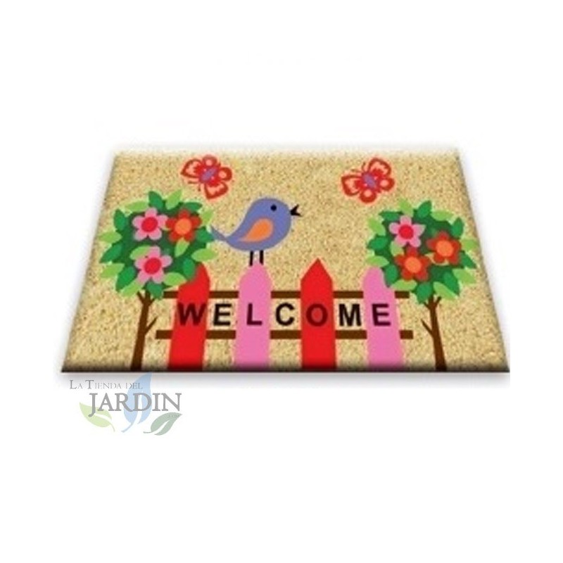 Paillasson Exterieur Entree Tapis Entree Interieur Absorbant et Antidérapart 40x60 cm Welcome Nature