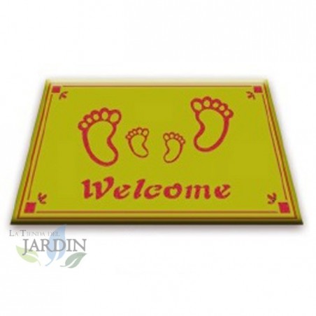 Doormat 40x60 cm welcome green