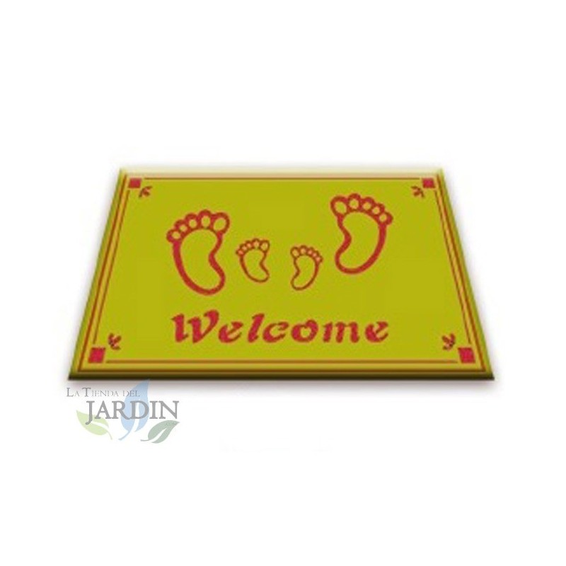 Doormat 40x60 cm welcome green