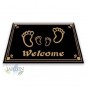 Paillasson Exterieur Entree Tapis Entree Interieur Absorbant et Antidérapart 40x60 cm Welcome noir