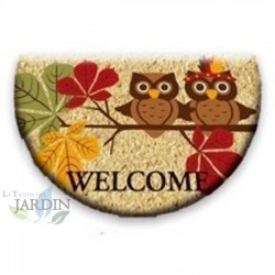 Paillasson Exterieur Entree Tapis Entree Interieur Absorbant et Antidérapart 40x60 cm bienvenue hiboux