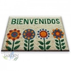 Capacho de boas-vindas 40x60 cm 4 flores
