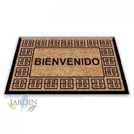 Capacho de boas-vindas clássico, 40x60 cm, feito de fibra de coco natural, fácil de lavar e resistente às intempéries.