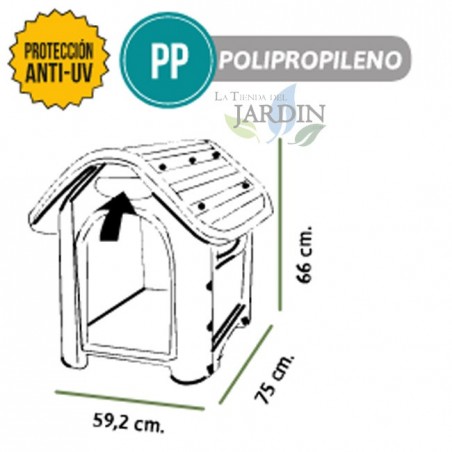 Suinga resin dog kennel small 75x60x66 cm