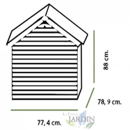 Canil de madeira 77x88x79 cm