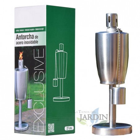 Torcia esclusiva in acciaio inox 27 cm