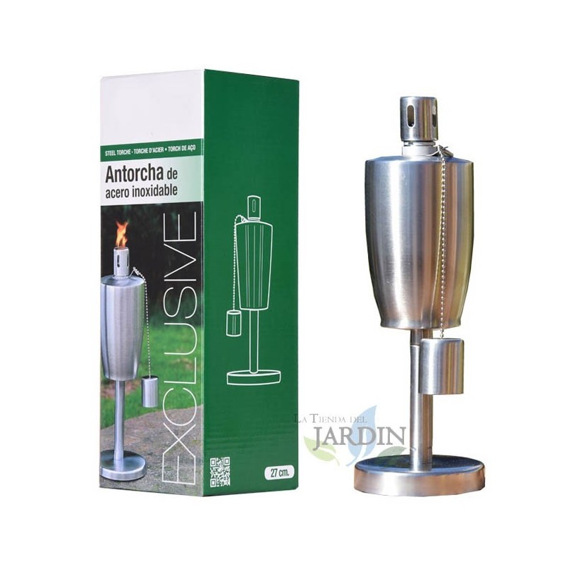 Torcia esclusiva in acciaio inox 27 cm