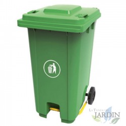 Cubo de basura 120 litros verde 56x48x93 cm