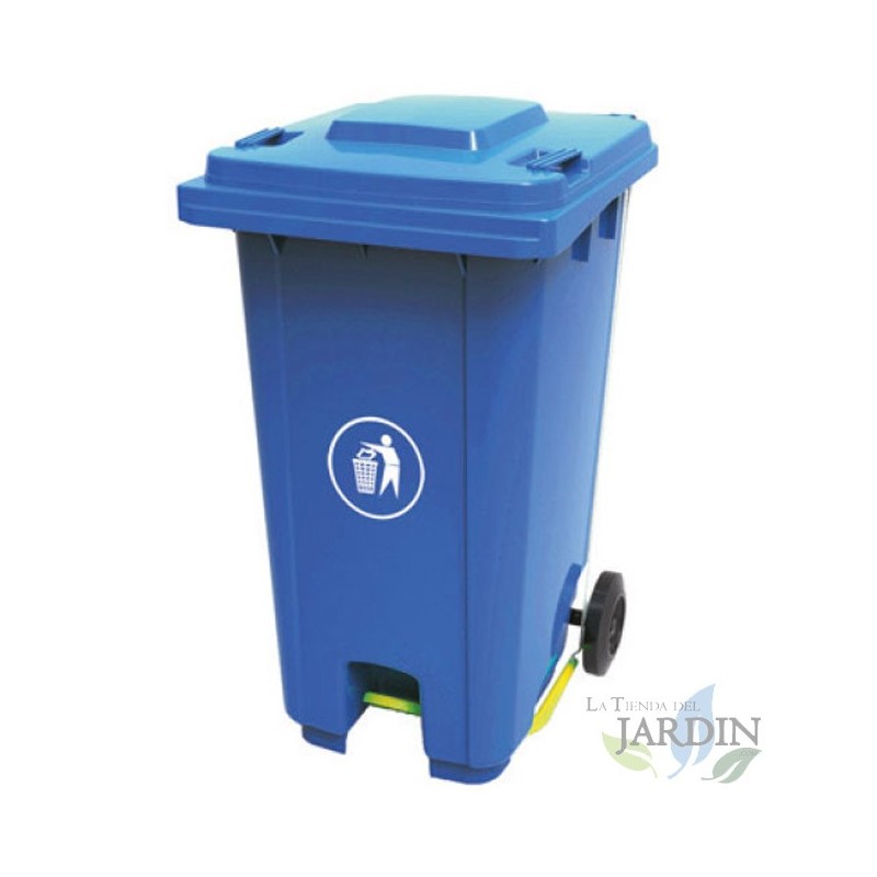 Blue trash can 120 liters 56x48x93 cm Blue trash can 120 liters 56x48x93 cm