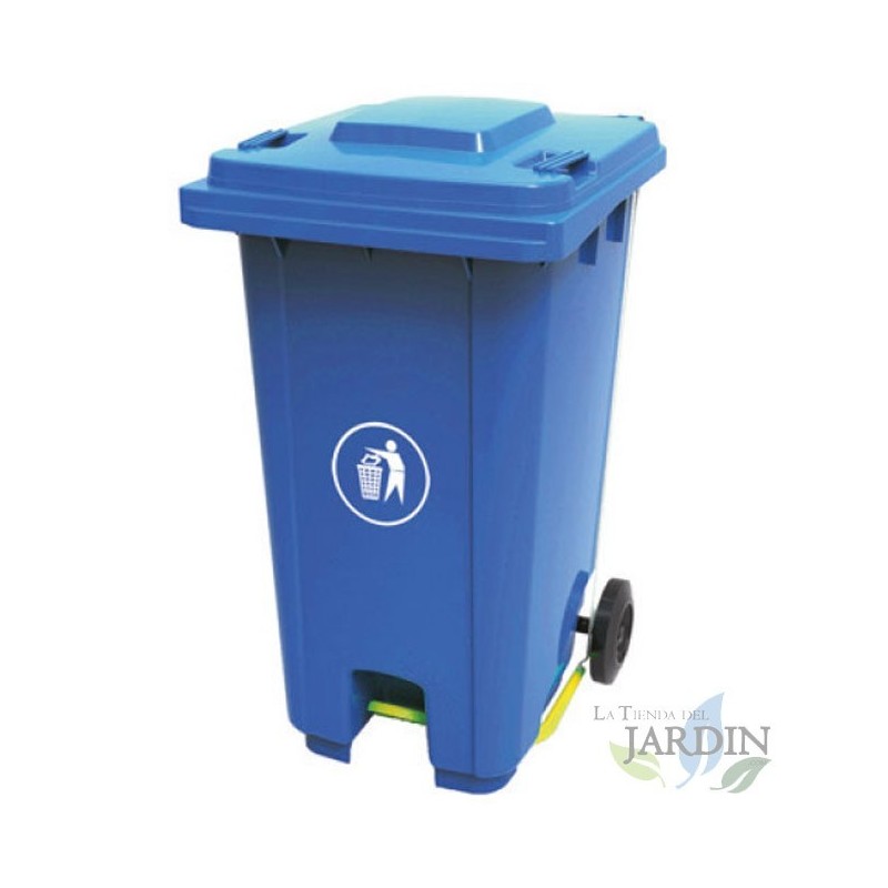 120 litre blue waste bin 56x48x93 cm