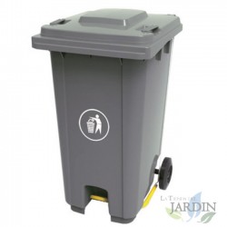 120 Liter grauer Abfallbehälter 56x48x93 cm