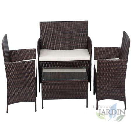Conjunto de jardim Ibiza, elegante e confortável para exteriores, ideal para o seu terraço ou pátio