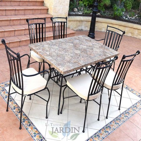 Ceramic garden tables and chairs Córdoba set