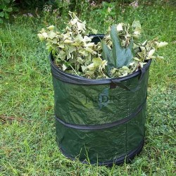 Sac à déchets de jardin Autonome et pliable, Stable et robuste 46x47 cm, capacité 115 litres