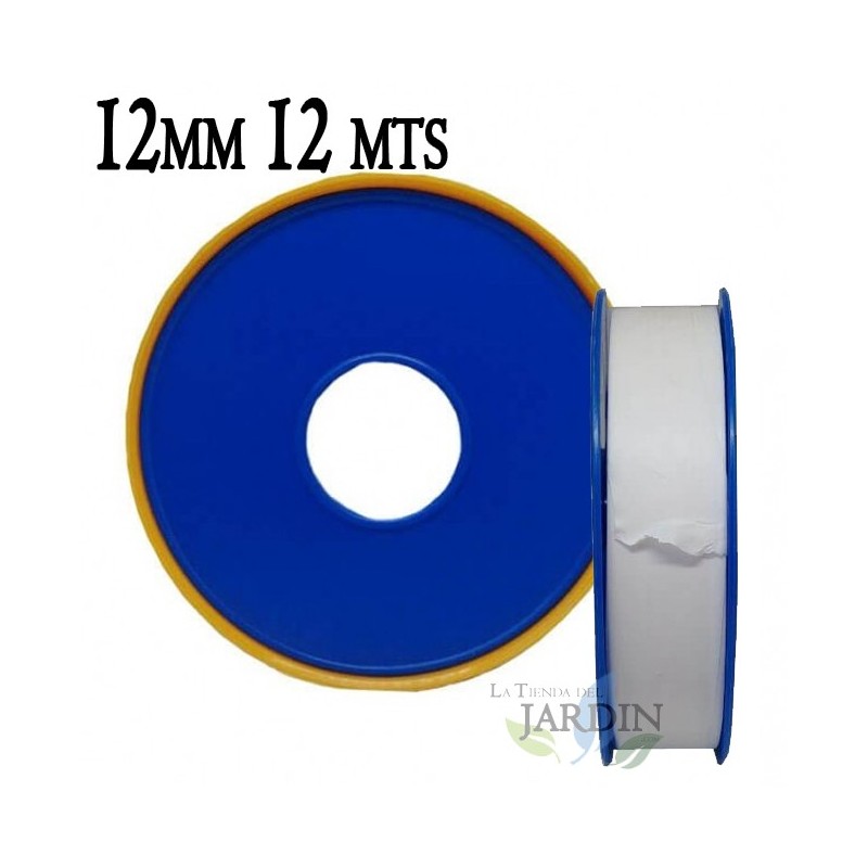Rollo de Cinta Teflon profesional de 12mm x 12 metros, Selladora de Tuberia, Cinta y Tape profesional PTFE Rollo de Cinta Teflon profesional de 12mm x 12 metros, Selladora de Tuberia, Cinta y Tape profesional PTFE