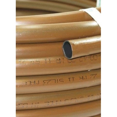 Tubería Polietileno 16mm 100 mts marrón sin goteros