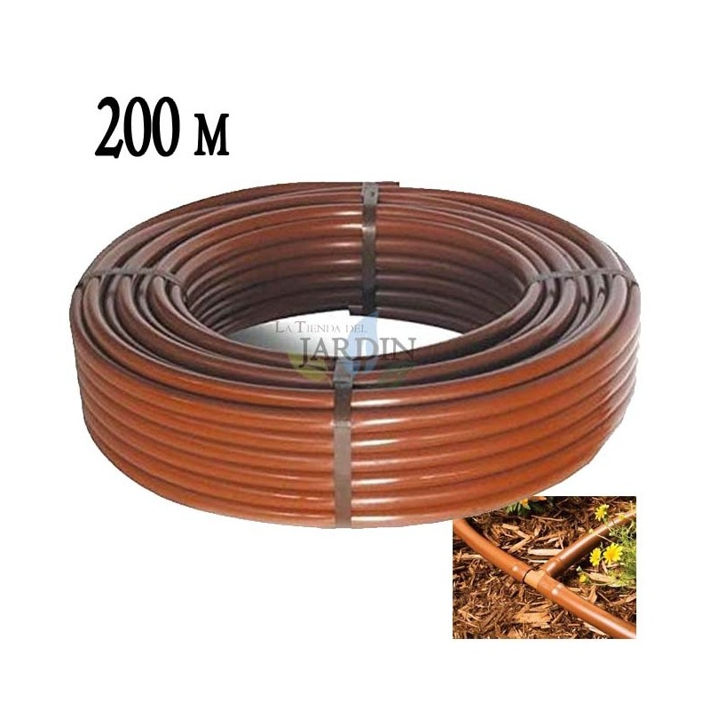 Tuyau goutte à goutte 16mm marron 200 metres, sans goutteurs Tuyau goutte à goutte 16mm marron 200 metres, sans goutteurs