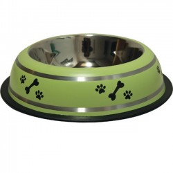 Fressnapf und Trinknapf für Hunde und Katzen.Edelstahlschale mit rutschfester Basis. Verschiedene Maße. Nº2