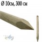 Estaca para Arboles 300 cm Ø 10 cm | Tutores con Punta | Poste para Vallas, Jardin y Plantas | Poste de Madera Estaca para Arboles 300 cm Ø 10 cm | Tutores con Punta | Poste para Vallas, Jardin y Plantas | Poste de Madera