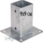 Base para Poste 9x9 cm Zincada Acero Anclaje Suelo | Soporte para Postes de Madera cuadrados | Base 15x15 cm Base para Poste 9x9 cm Zincada Acero Anclaje Suelo | Soporte para Postes de Madera cuadrados | Base 15x15 cm