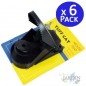 Pacote com 6 ratoeiras de plástico pretas. Controle eficaz de roedores para uso interno e externo. Pacote com 6 ratoeiras de plástico pretas. Controle eficaz de roedores para uso interno e externo.