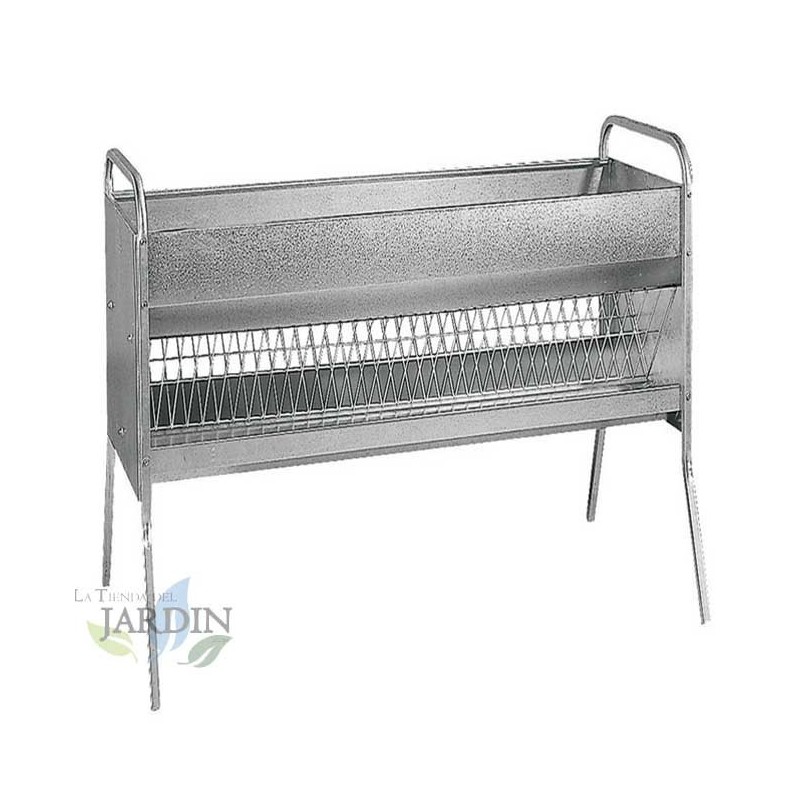 Alimentador de forragem para ovelhas 200 x 75 x 128 cm. Capacidade 110 kg