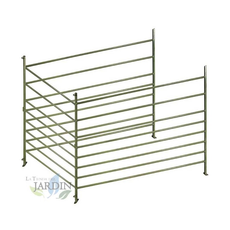 Valla cercado agricola sin respaldo para Animales de granja 100x150x108 cm. Valla metalica para delimitar terrenos