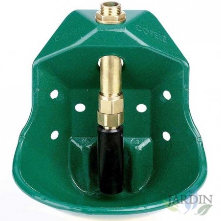 Bebedouro empurrador para ovelhas em alumínio pintado 19x18x24 cm