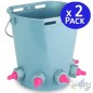 Lot de 2 Seau de 8 litres pour agneaux et veaux avec 5 tétines, Alimentation efficace pour les agneaux et les veaux Lot de 2 Seau de 8 litres pour agneaux et veaux avec 5 tétines, Alimentation efficace pour les agneaux et les veaux