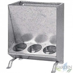 Comedouro para leitões com 3 compartimentos. Capacidade 15 kg.