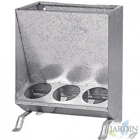 Comedouro para leitões com 3 compartimentos. Capacidade 15 kg.