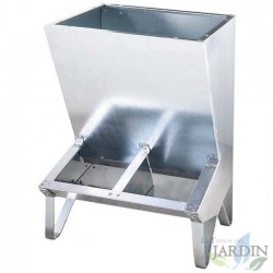 Alimentador dispensador de iscas com 2 compartimentos. Capacidade de 50 kg.