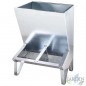 Tremonha galvanizada para suínos, dispensador de ração com 2 compartimentos, 50 kg, 48 x 40 x 85 cm Tremonha galvanizada para suínos, dispensador de ração com 2 compartimentos, 50 kg, 48 x 40 x 85 cm