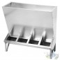 Tremonha galvanizada para suínos, dispensador de ração com 4 compartimentos, 100 kg, 96 x 40 x 85 cm Tremonha galvanizada para suínos, dispensador de ração com 4 compartimentos, 100 kg, 96 x 40 x 85 cm