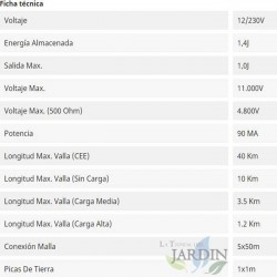 Pastor eléctrico con recarga solar 12V - 230V, energiza cercados en zonas rurales de forma ecológica