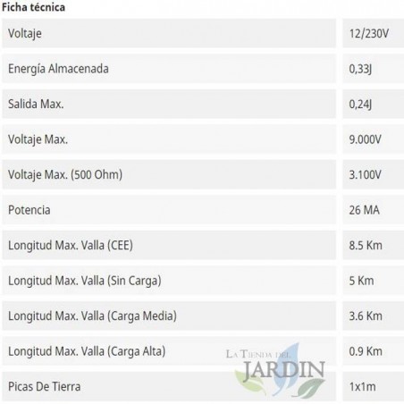 Pastor eléctrico 12V - 230V con acumulador solar, eficiente y sostenible para cercados energizados