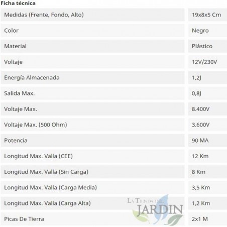 Batteria per Recinzione Elettrica 12V - 230V, Ideale per Animali