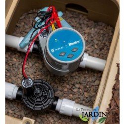 NODE-BT-100 Hunter batteriebetriebenes Bewässerungs-Programmierkit + Magnetventil PGV100 9V 1