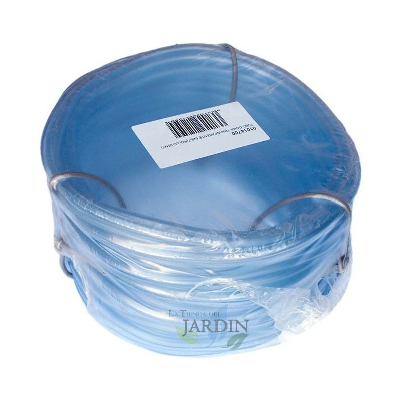 Tubo flexível de PVC transparente 8x14 mm - bobina de 25 metros Tubo flexível de PVC transparente 8x14 mm - bobina de 25 metros