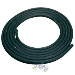 Black PVC flexible tubing, 10 x 14 mm. 25-meter coil.
