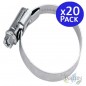 Set di 20 Fascette Metalliche per Tubi da 25 a 40 mm. Raccomandato per i Tubi da Impianto Idraulico