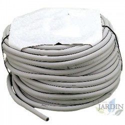 Tubo flexível branco, 8 x 14 mm. Bobina de 25 metros.