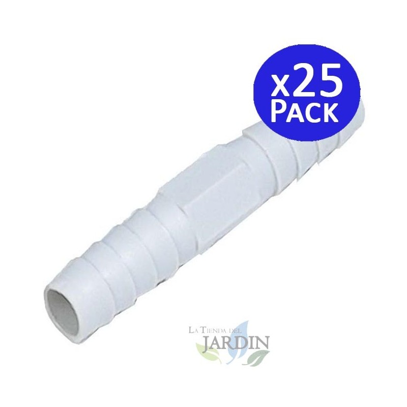 Lot de 25 Jonction 10 mm pour tube flexible pour les connexions dans les systèmes d'irrigation et d'eau Lot de 25 Jonction 10 mm pour tube flexible pour les connexions dans les systèmes d'irrigation et d'eau